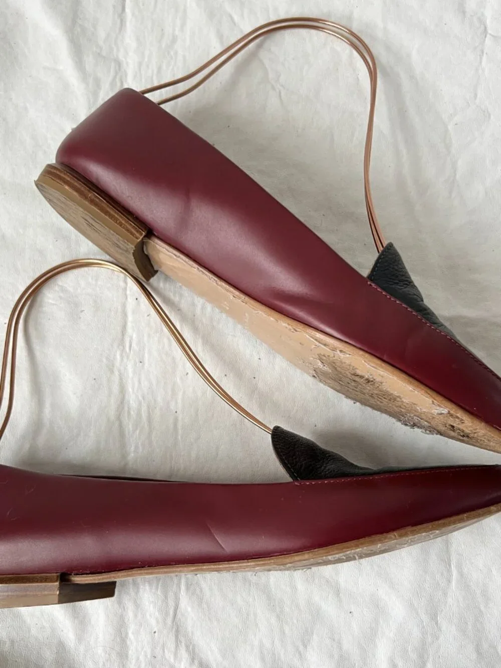 Everlane Modern Point Loafer oxblood red black leather pointed toe womens 9.5 - Picture 7 of 14